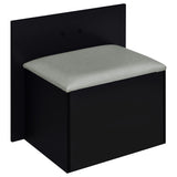 Flora 2-drawer Vanity Set with LED Mirror Black High Gloss - Tampa Furniture Outlet
