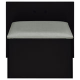 Flora 2-drawer Vanity Set with LED Mirror Black High Gloss - Tampa Furniture Outlet
