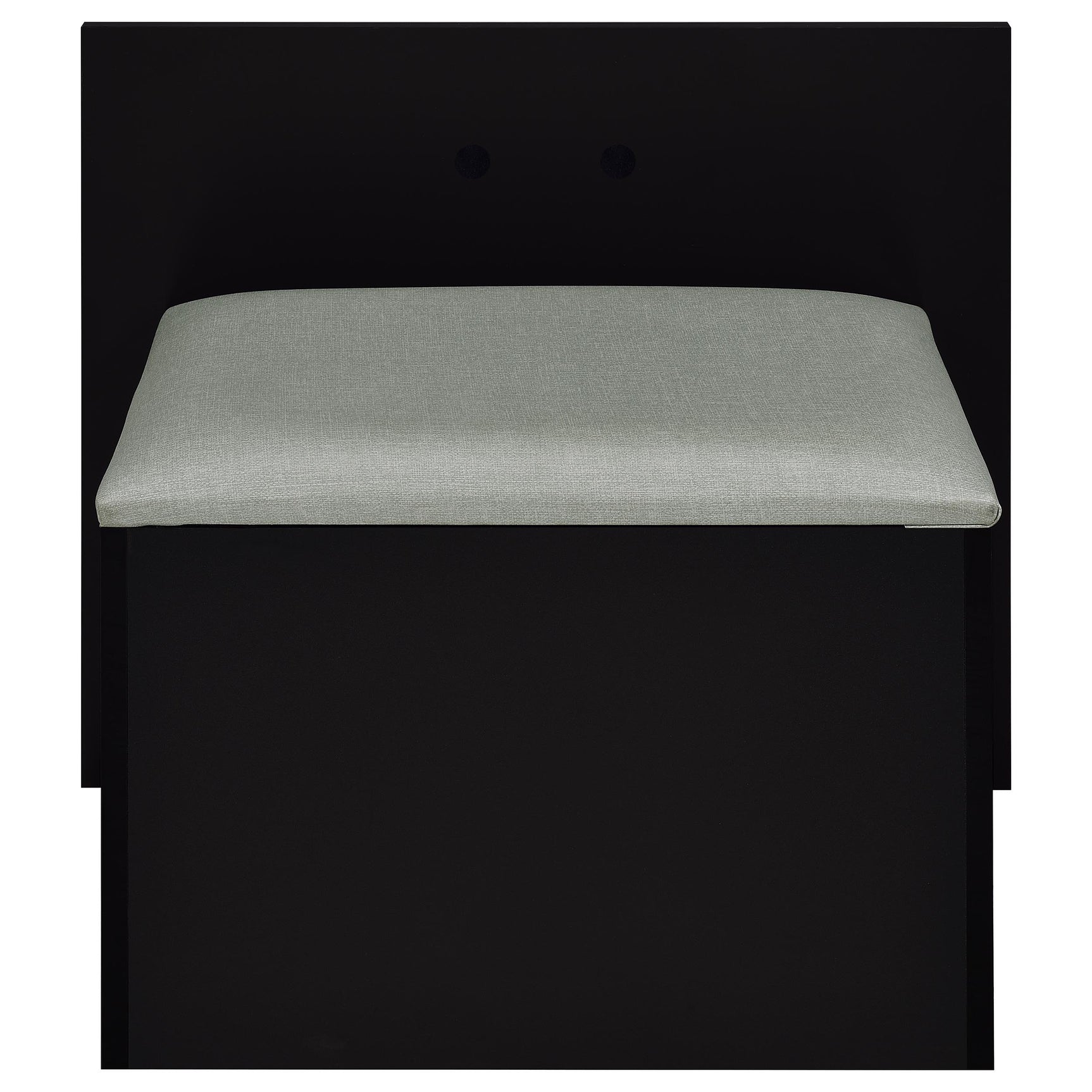 Flora 2-drawer Vanity Set with LED Mirror Black High Gloss - Tampa Furniture Outlet