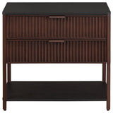 Zimmerlee 2-drawer Side Table with Shelf Rust Brown - Tampa Furniture Outlet