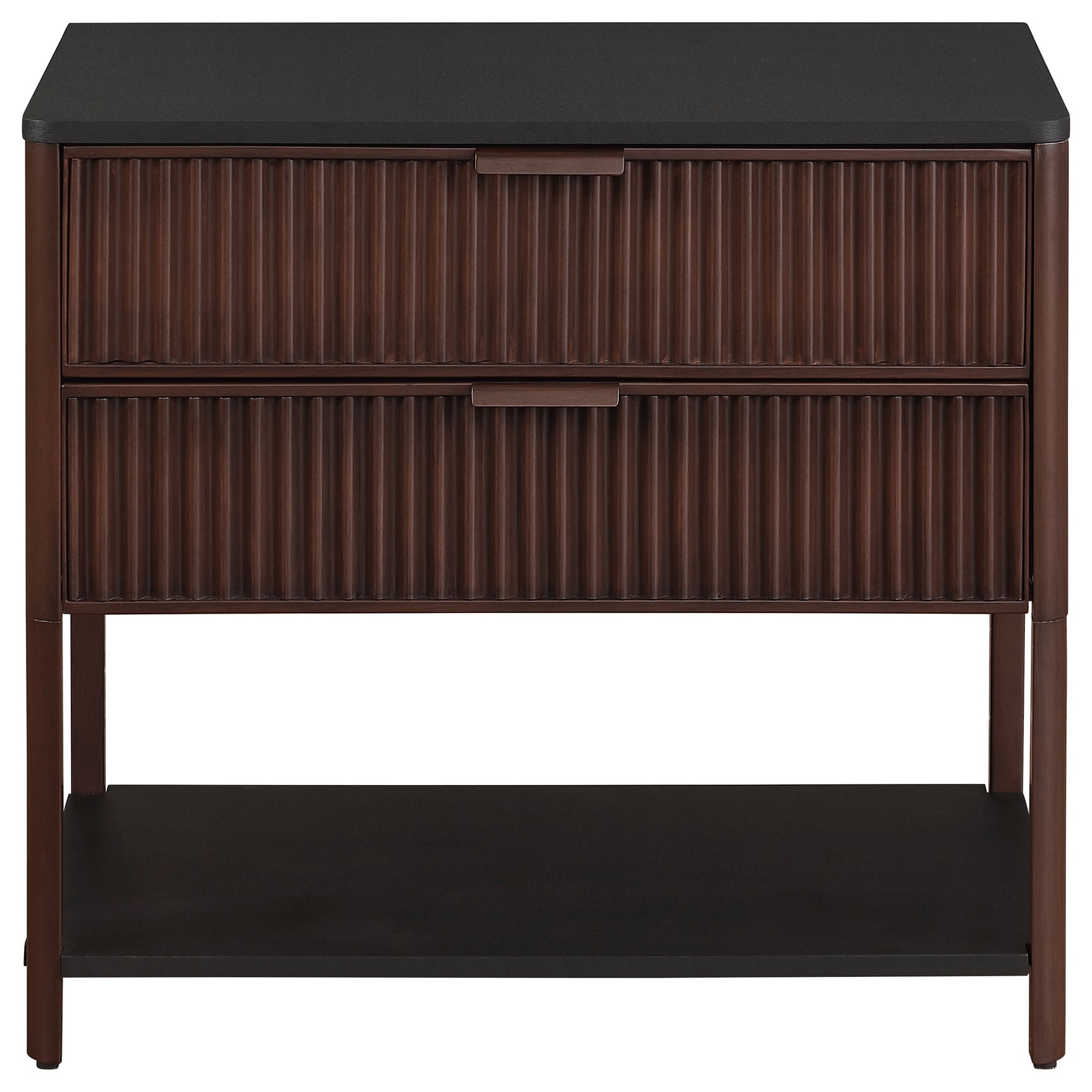 Zimmerlee 2-drawer Side Table with Shelf Rust Brown - Tampa Furniture Outlet