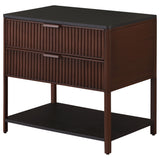 Zimmerlee 2-drawer Side Table with Shelf Rust Brown - Tampa Furniture Outlet