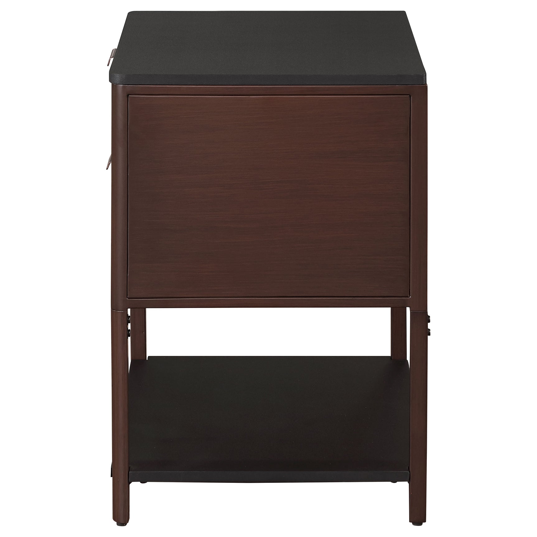 Zimmerlee 2-drawer Side Table with Shelf Rust Brown - Tampa Furniture Outlet