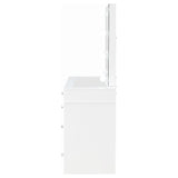 Regina Makeup Vanity Table Set with Lighting White - Tampa Furniture Outlet
