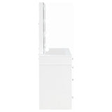 Regina Makeup Vanity Table Set with Lighting White - Tampa Furniture Outlet