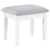 Regina Makeup Vanity Table Set with Lighting White - Tampa Furniture Outlet