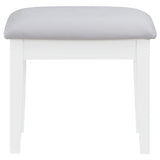 Regina Makeup Vanity Table Set with Lighting White - Tampa Furniture Outlet