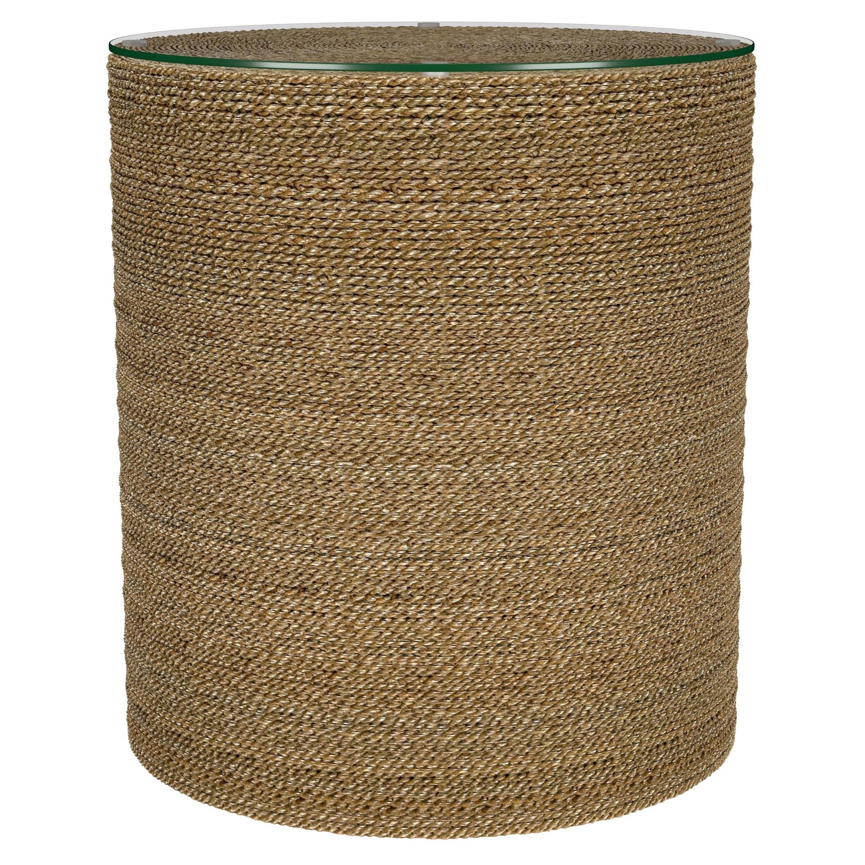 Tampa Furniture Outlet - Coaster - Halden Round Woven Seagrass Accent Side Table Light Brown - 930270
