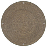 Halden Round Woven Seagrass Accent Side Table Light Brown