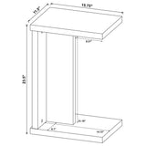 Clower Engineered Wood C-Shaped Sofa Side Table Light Oak
