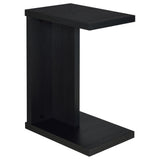 Tampa Furniture Outlet - Coaster - Clower Engineered Wood C-Shaped Sofa Side Table Black - 930276