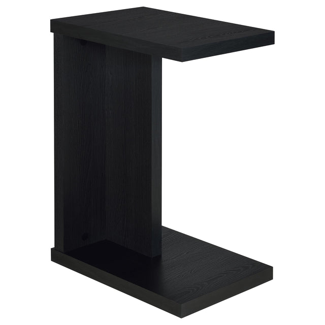 Tampa Furniture Outlet - Coaster - Clower Engineered Wood C-Shaped Sofa Side Table Black - 930276