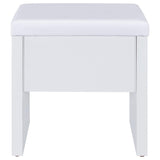 Bunbury Makeup Vanity Table Set Storage Mirror and Stool White
