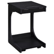 Tampa Furniture Outlet - Coaster - Ralston C-Shaped Lift-Top Sofa Side Table With Casters Black - 930290