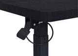 Westpark Pneumatic Adjustable C-Shape Side Table with Casters Black