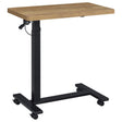 Tampa Furniture Outlet - Coaster - Westpark Pneumatic Adjustable C-Shape Side Table with Casters Mango - 930301