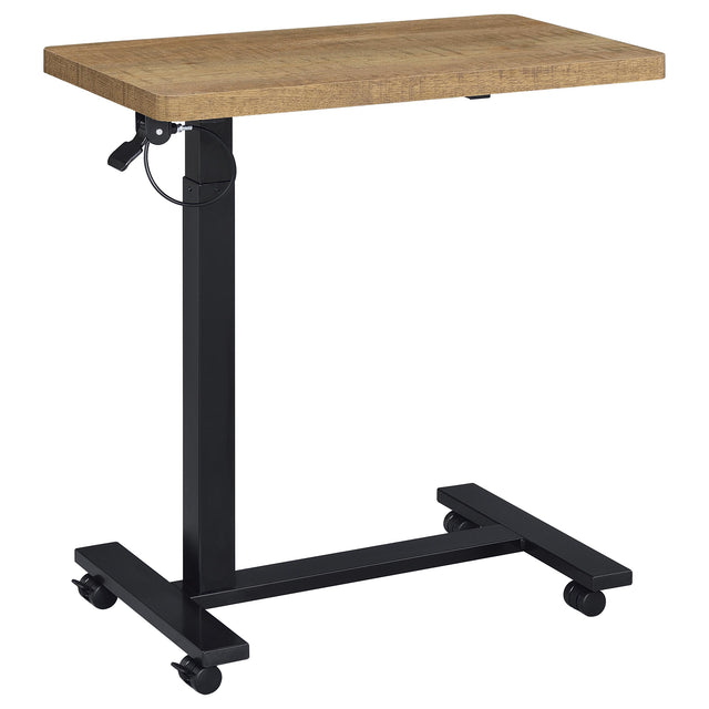 Tampa Furniture Outlet - Coaster - Westpark Pneumatic Adjustable C-Shape Side Table with Casters Mango - 930301