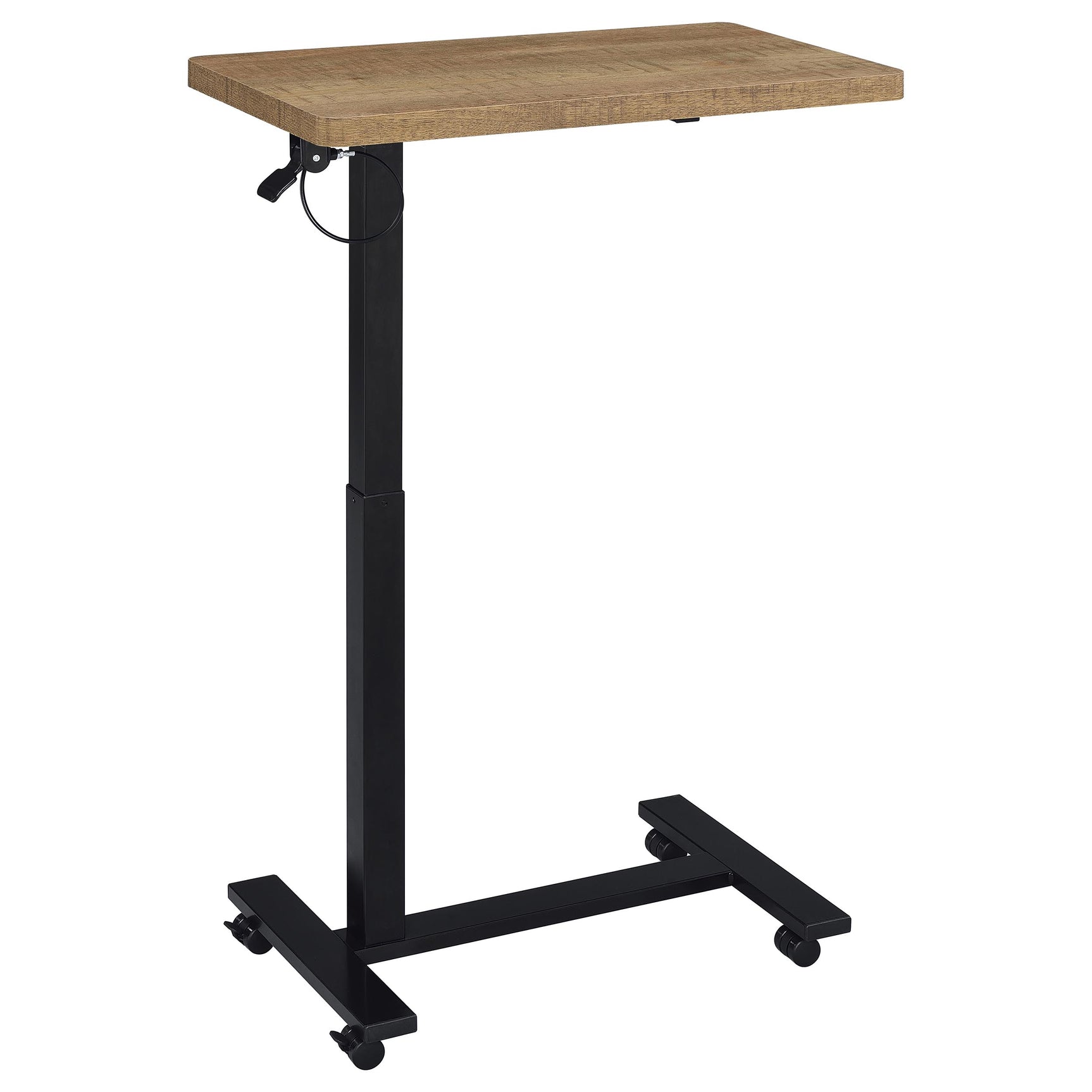 Westpark Pneumatic Adjustable C-Shape Side Table with Casters Mango