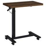 Tampa Furniture Outlet - Coaster - Westpark Pneumatic Adjustable C-Shape Side Table with Casters Dark Pine - 930302