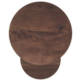 Yency 2-piece Round Mango Wood Nesting Table Set Dark Brown Mango - Tampa Furniture Outlet