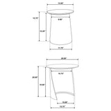 Yency 2-piece Round Mango Wood Nesting Table Set Dark Brown Mango - Tampa Furniture Outlet