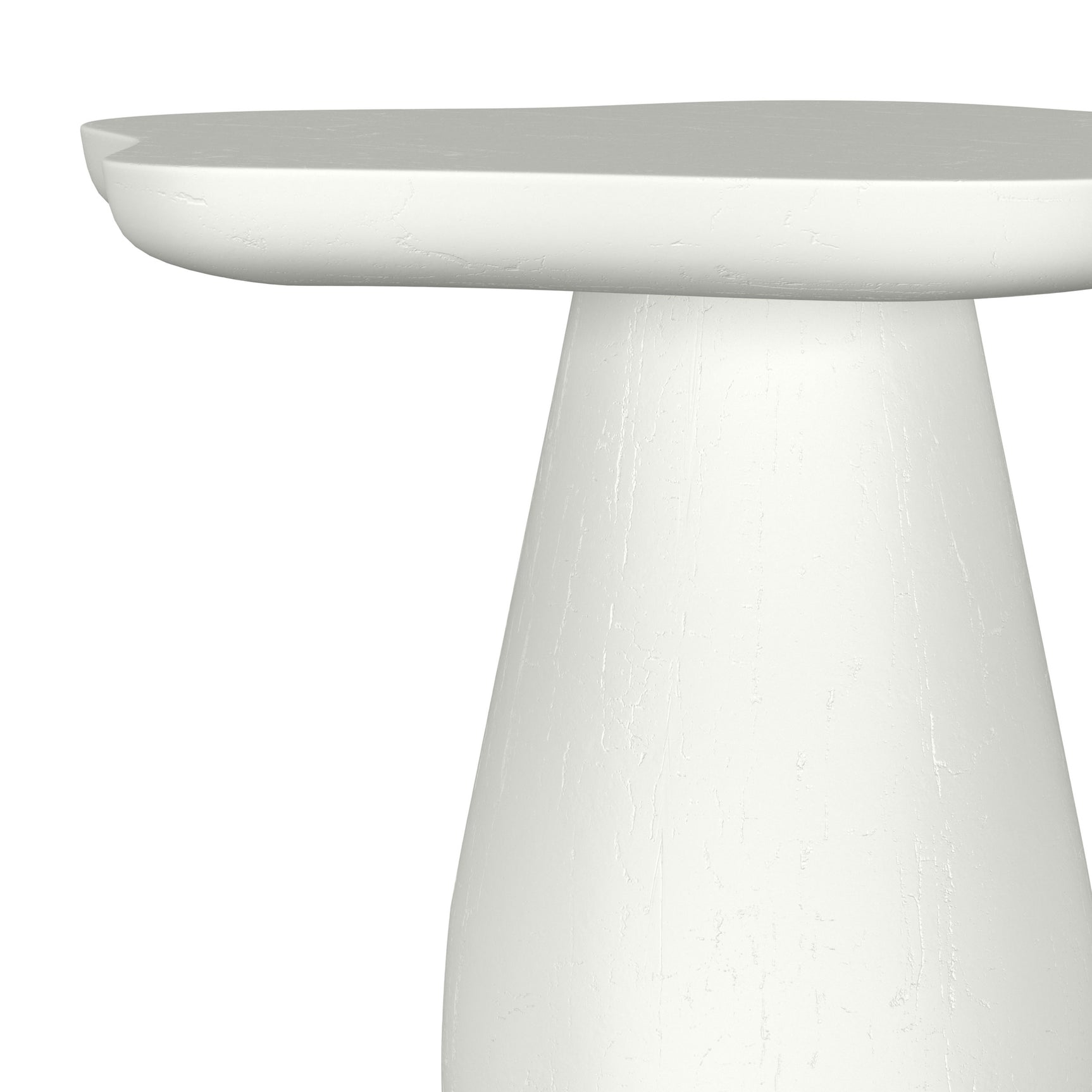 Perth 17-inch Side Table with Cloud-Shaped Top Off White - Tampa Furniture Outlet