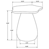 Perth 17-inch Side Table with Cloud-Shaped Top Off White - Tampa Furniture Outlet