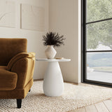 Perth 20-inch Side Table with Cloud-Shaped Top Off White - Tampa Furniture Outlet