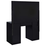 Acena 7-drawer Vanity Set with Lighting Black High Gloss - Tampa Furniture Outlet