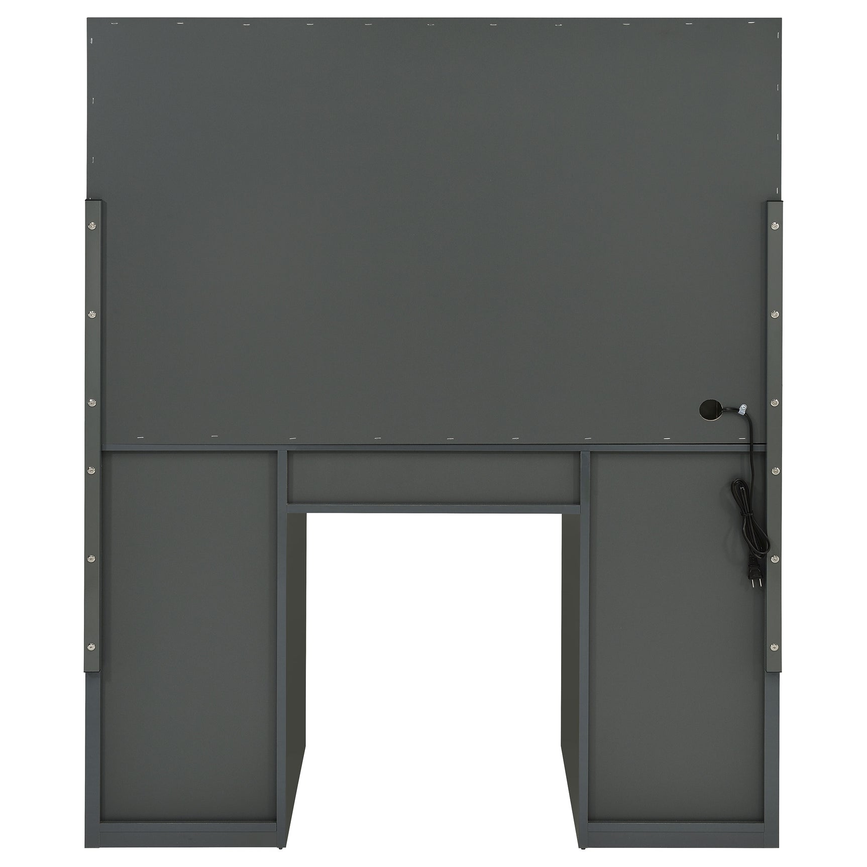 Acena 7-drawer Vanity Set with Lighting Grey High Gloss - Tampa Furniture Outlet