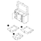 Acena 7-drawer Vanity Set with Lighting Grey High Gloss - Tampa Furniture Outlet