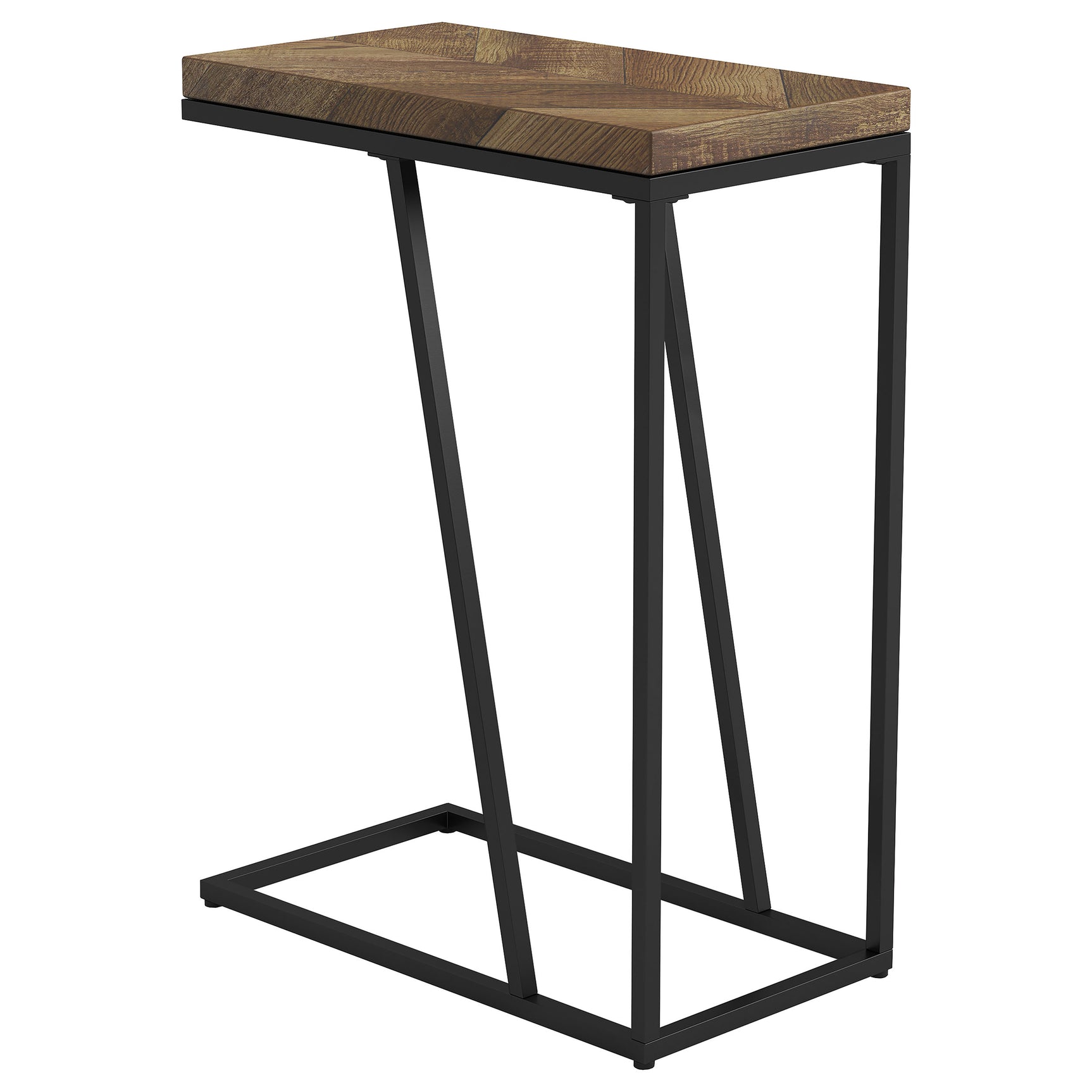 Tampa Furniture Outlet - Coaster - Sergio Engineered Wood C-Shaped Side Table Rustic Tobacco - 931147