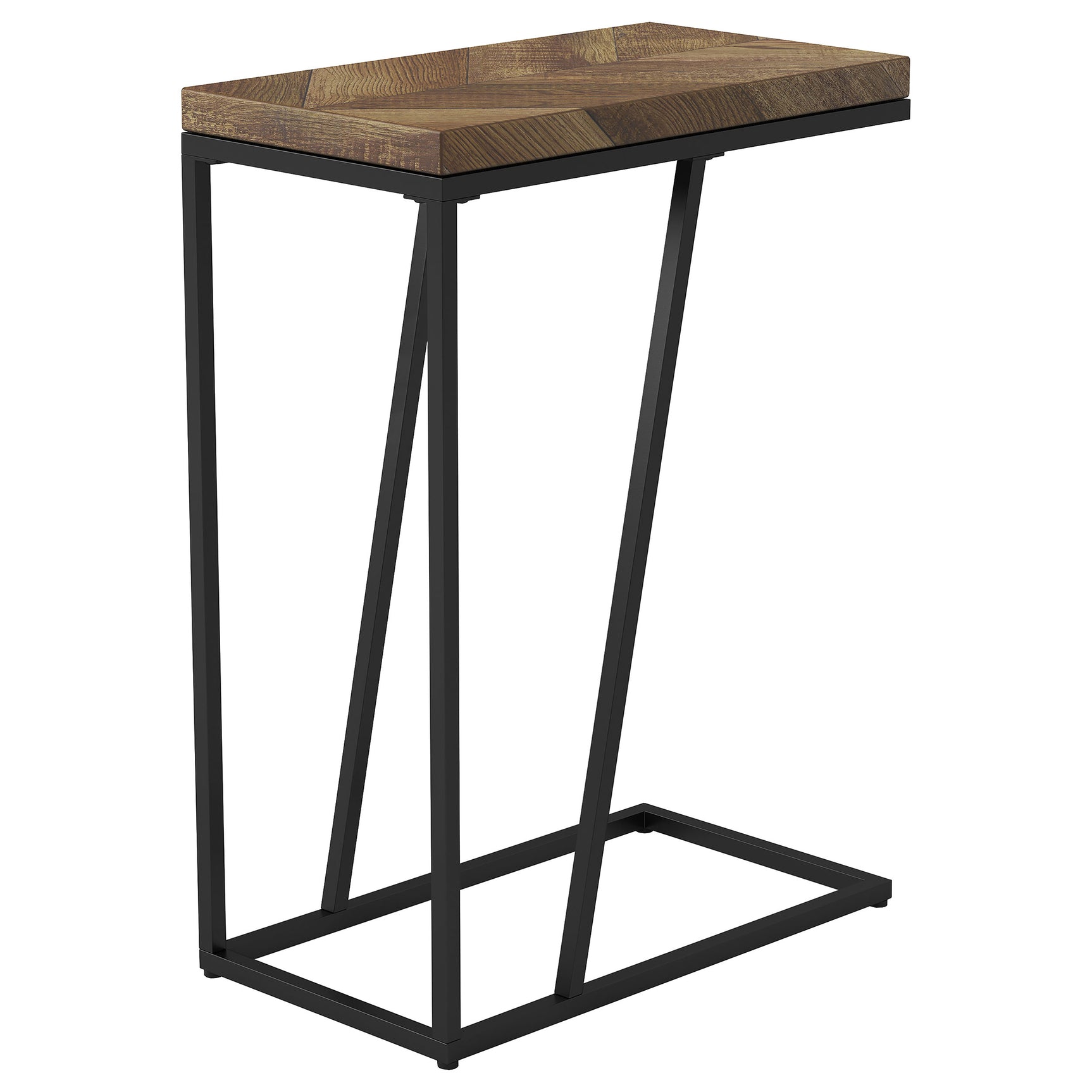 Sergio Engineered Wood C-Shaped Side Table Rustic Tobacco - Tampa Furniture Outlet