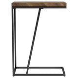 Sergio Engineered Wood C-Shaped Side Table Rustic Tobacco - Tampa Furniture Outlet