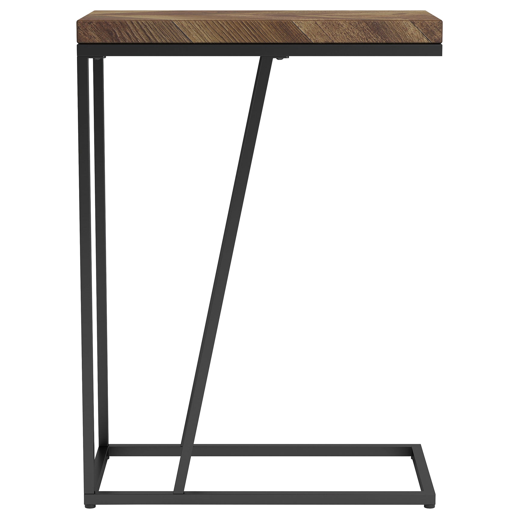 Sergio Engineered Wood C-Shaped Side Table Rustic Tobacco - Tampa Furniture Outlet
