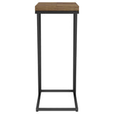 Sergio Engineered Wood C-Shaped Side Table Rustic Tobacco - Tampa Furniture Outlet