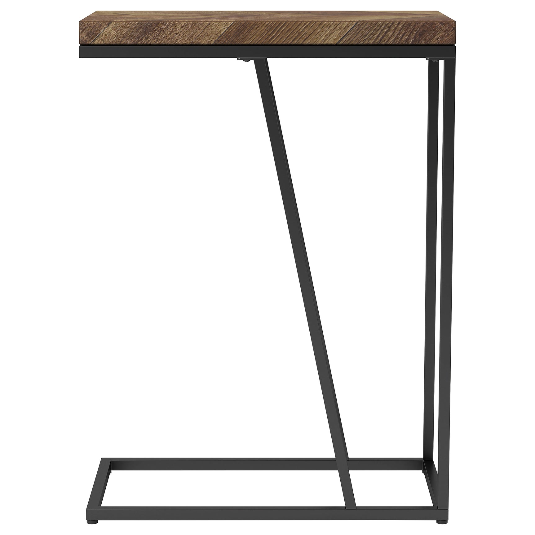 Sergio Engineered Wood C-Shaped Side Table Rustic Tobacco - Tampa Furniture Outlet