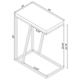 Sergio Engineered Wood C-Shaped Side Table Rustic Tobacco - Tampa Furniture Outlet