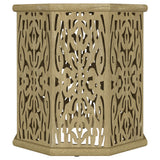 Torres Octagonal Solid Mango Wood Side Table Natural Brown - Tampa Furniture Outlet