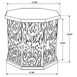 Torres Octagonal Solid Mango Wood Side Table Natural Brown - Tampa Furniture Outlet