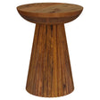 Tampa Furniture Outlet - Coaster - Aureo Round Solid Wood Accent Side Table Wild Honey - 931155