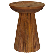 Tampa Furniture Outlet - Coaster - Aureo Round Solid Wood Accent Side Table Wild Honey - 931155