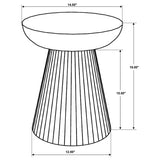 Aureo Round Solid Wood Accent Side Table Wild Honey - Tampa Furniture Outlet