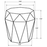 Jacinto Octagonal Solid Mango Wood Side Table Grey - Tampa Furniture Outlet