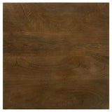 Heitor Square Wood Top Accent Side Table Dark Brown - Tampa Furniture Outlet