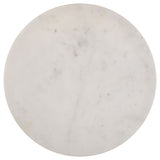 Miguel Round Marble Top Coffee Table White and Black - Tampa Furniture Outlet