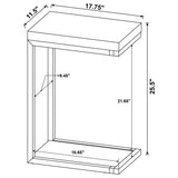 Beck Engineered Wood C-Shape Sofa Side Table Antique Nutmeg - Tampa Furniture Outlet
