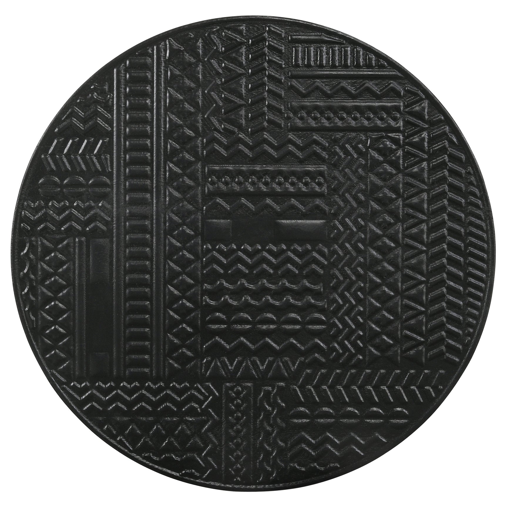 Loannis 2-piece Round Mango Wood Nesting Table Matte Black - Tampa Furniture Outlet