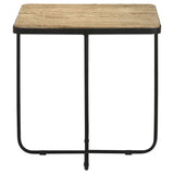Elyna Square Stone Top Accent Side Table Beige - Tampa Furniture Outlet