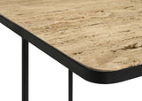 Elyna Square Stone Top Accent Side Table Beige - Tampa Furniture Outlet